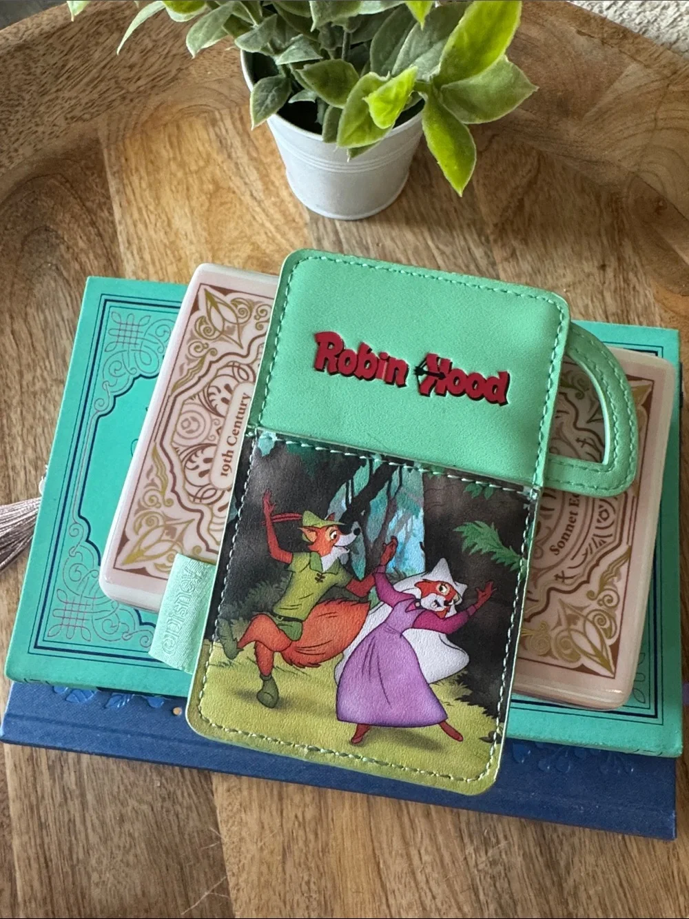 Loungefly Robin Hood mint Green Leather Card Wallet